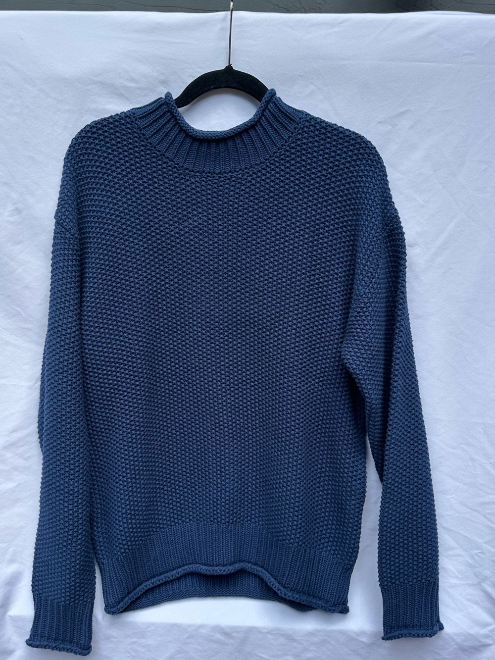 Karissa Me Navy Textured Rollneck Sweater Sz L **Excellent Condition**